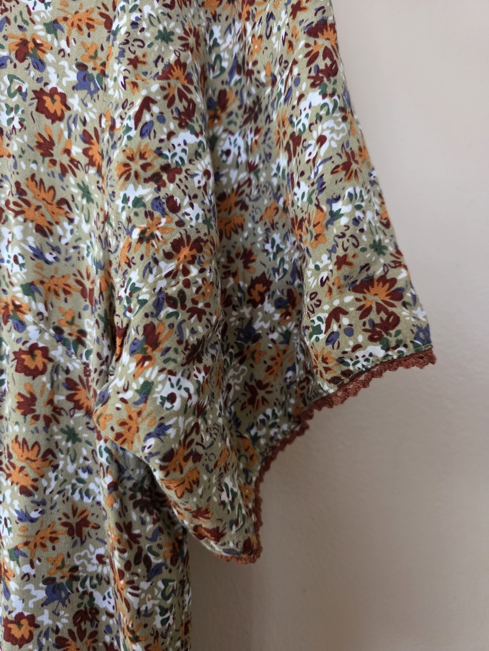 Natural Life Lucia Floral Tiered Maxi Dress M Oversized Boho Cottagecore Prairie - Picture 6 of 12